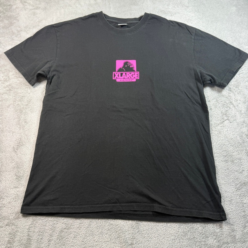 XLARGE Clothing Brand T-Shirt Mens XXL Black Gorilla Logo Crewneck Streetwear